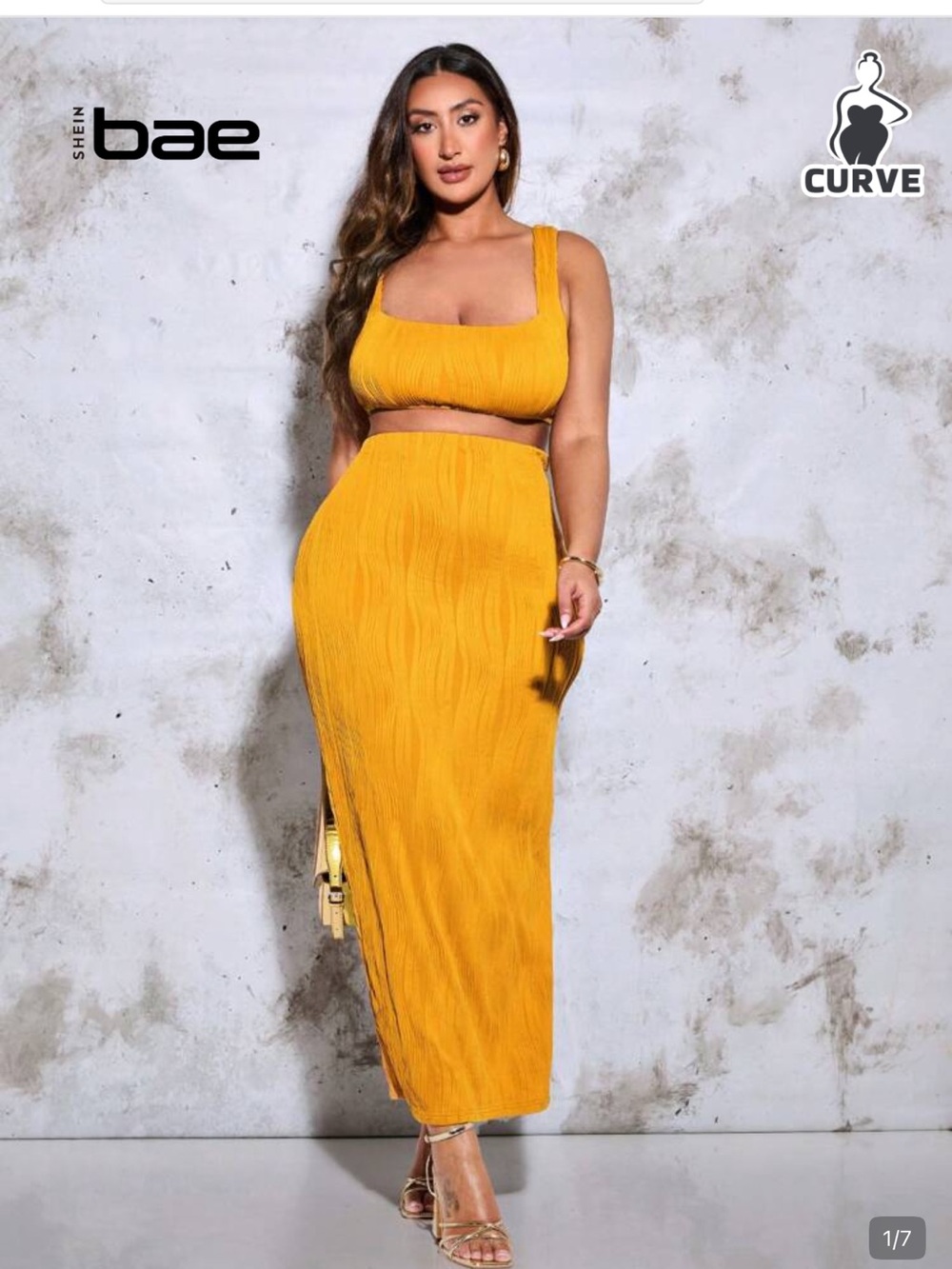 Women’s Mustard Yellow two piece - Trendy High-Waist Cut